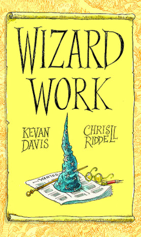 The box art of Wizard Work, a card game